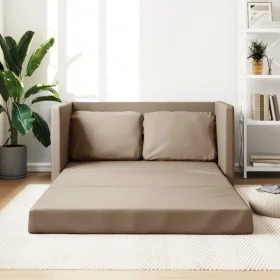 Sofá cama suelo 2 en 1 cuero sintético capuchino 112x174x55 cm de , Sofás - Ref: Foro24-353976, Precio: 208,48 €, Descuento: %