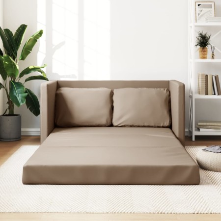 Sofá cama suelo 2 en 1 cuero sintético capuchino 112x174x55 cm de , Sofás - Ref: Foro24-353976, Precio: 197,10 €, Descuento: %