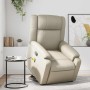 Sillón reclinable de masaje de pie cuero artificial color crema en Sillones | Comprar online en Foru.es