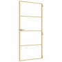 Puerta de interior dorada vidrio templado y aluminio 93x201,5cm de , Puertas para el hogar - Ref: Foro24-155138, Precio: 211,...