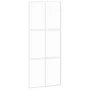 Sliding door made of white tempered glass and aluminum, 90x205 cm. by , Doors for the home - Ref: Foro24-155217, Price: 149,2...
