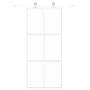 Sliding door made of white tempered glass and aluminum, 90x205 cm. by , Doors for the home - Ref: Foro24-155217, Price: 149,2...