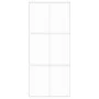 Sliding door made of white tempered glass and aluminum, 90x205 cm. by , Doors for the home - Ref: Foro24-155217, Price: 149,2...