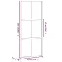 Sliding door made of white tempered glass and aluminum, 90x205 cm. by , Doors for the home - Ref: Foro24-155217, Price: 149,2...