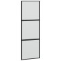 Puerta corredera vidrio templado y aluminio negra 76x205 cm de , Puertas para el hogar - Ref: Foro24-155198, Precio: 176,99 €...