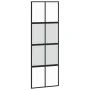 Schiebetür aus gehärtetem Glas und schwarzem Aluminium 76x205 cm von , Türen für zu Hause - Ref: Foro24-155222, Preis: 170,78...