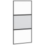 Puerta corredera vidrio templado y aluminio negra 102,5x205 cm de , Puertas para el hogar - Ref: Foro24-155203, Precio: 206,6...