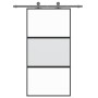 Puerta corredera vidrio templado y aluminio negra 102,5x205 cm de , Puertas para el hogar - Ref: Foro24-155203, Precio: 206,6...