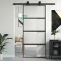 Schiebetür aus gehärtetem Glas und schwarzem Aluminium 90x205 cm von , Türen für zu Hause - Ref: Foro24-155220, Preis: 197,71...