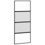 Puerta corredera vidrio templado y aluminio negra 90x205 cm de , Puertas para el hogar - Ref: Foro24-155220, Precio: 201,03 €...