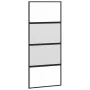 Schiebetür aus gehärtetem Glas und schwarzem Aluminium 90x205 cm von , Türen für zu Hause - Ref: Foro24-155220, Preis: 197,71...