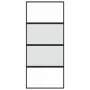 Schiebetür aus gehärtetem Glas und schwarzem Aluminium 90x205 cm von , Türen für zu Hause - Ref: Foro24-155220, Preis: 197,71...