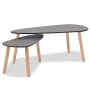 Set of coffee tables 2 units solid black pine wood by vidaXL, Coffee table - Ref: Foro24-244732, Price: 94,21 €, Discount: %