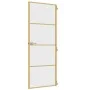 Interior door, golden color, tempered glass and aluminum, 76x201.5cm by , Doors for the home - Ref: Foro24-155132, Price: 179...