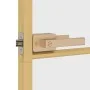 Interior door, golden color, tempered glass and aluminum, 76x201.5cm by , Doors for the home - Ref: Foro24-155132, Price: 179...