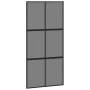 Sliding door made of tempered glass and black aluminum 102.5x205 cm by , Doors for the home - Ref: Foro24-155215, Price: 256,...