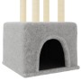 Rascador para gatos con postes de sisal gris claro 133,5 cm en Mobiliario para gatos | Comprar online en Foru.es