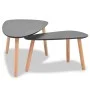 Set of coffee tables 2 units solid black pine wood by vidaXL, Coffee table - Ref: Foro24-244732, Price: 94,21 €, Discount: %