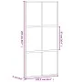 Sliding door made of tempered glass and black aluminum 102.5x205 cm by , Doors for the home - Ref: Foro24-155215, Price: 256,...