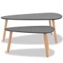 Set of coffee tables 2 units solid black pine wood by vidaXL, Coffee table - Ref: Foro24-244732, Price: 94,21 €, Discount: %