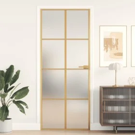 Goldene Innentür aus gehärtetem Glas und Aluminium 83x201,5cm von , Türen für zu Hause - Ref: Foro24-155145, Preis: 201,49 €,...