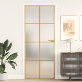 Puerta de interior dorada vidrio templado y aluminio 83x201,5cm de , Puertas para el hogar - Ref: Foro24-155145, Precio: 204,...
