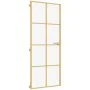 Goldene Innentür aus gehärtetem Glas und Aluminium 83x201,5cm von , Türen für zu Hause - Ref: Foro24-155145, Preis: 201,49 €,...