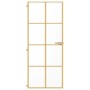 Puerta de interior dorada vidrio templado y aluminio 83x201,5cm de , Puertas para el hogar - Ref: Foro24-155145, Precio: 204,...