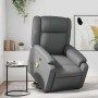 Sillón reclinable de masaje de pie cuero artificial gris en Sillones | Comprar online en Foru.es