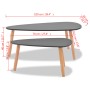 Set de mesas de centro 2 unidades madera maciza de pino negro de vidaXL, Mesas de centro - Ref: Foro24-244732, Precio: 85,41 ...