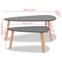 Set de mesas de centro 2 unidades madera maciza de pino negro de vidaXL, Mesas de centro - Ref: Foro24-244732, Precio: 94,21 ...