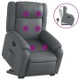 Sillón reclinable de masaje de pie cuero artificial gris en Sillones | Comprar online en Foru.es