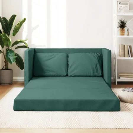 Floor sofa bed 2 in 1 dark green fabric 112x174x55 cm by , Sofas - Ref: Foro24-353968, Price: 184,45 €, Discount: %