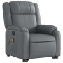 Sillón reclinable de masaje de pie cuero artificial gris en Sillones | Comprar online en Foru.es