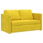 Sofá cama suelo 2 en 1 terciopelo amarillo oscuro 122x204x55 cm de , Sofás - Ref: Foro24-353963, Precio: 262,92 €, Descuento: %