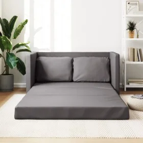 Sofá cama de suelo 2 en 1 cuero sintético gris 112x174x55 cm de , Sofás - Ref: Foro24-353975, Precio: 208,07 €, Descuento: %