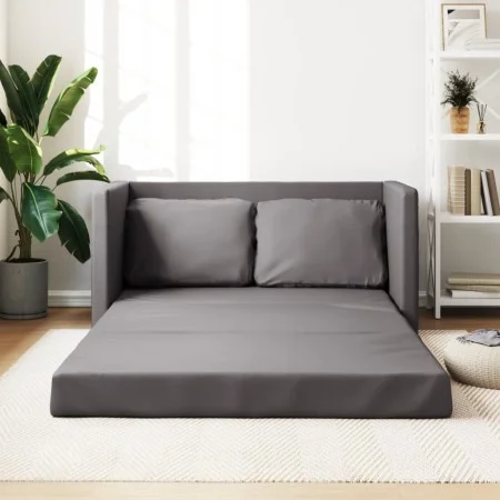 Sofá cama de suelo 2 en 1 cuero sintético gris 112x174x55 cm de , Sofás - Ref: Foro24-353975, Precio: 208,07 €, Descuento: %