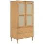 Armario SENJA aspecto de ratán madera pino marrón 90x55x175 cm de , Armarios roperos - Ref: Foro24-358034, Precio: 344,80 €, ...