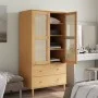 Armario SENJA aspecto de ratán madera pino marrón 90x55x175 cm de , Armarios roperos - Ref: Foro24-358034, Precio: 344,80 €, ...