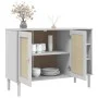 Aparador SENJA aspecto de ratán madera pino blanco 112x40x80 cm de , Aparadores - Ref: Foro24-358029, Precio: 122,96 €, Descu...