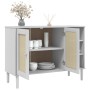 Aparador SENJA aspecto de ratán madera pino blanco 112x40x80 cm de , Aparadores - Ref: Foro24-358029, Precio: 124,46 €, Descu...