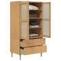 Armario SENJA aspecto de ratán madera pino marrón 90x55x175 cm de , Armarios roperos - Ref: Foro24-358034, Precio: 344,80 €, ...