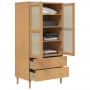 Armario SENJA aspecto de ratán madera pino marrón 90x55x175 cm de , Armarios roperos - Ref: Foro24-358034, Precio: 349,81 €, ...