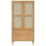 Armario SENJA aspecto de ratán madera pino marrón 90x55x175 cm de , Armarios roperos - Ref: Foro24-358034, Precio: 344,80 €, ...
