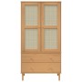 Armario SENJA aspecto de ratán madera pino marrón 90x55x175 cm de , Armarios roperos - Ref: Foro24-358034, Precio: 349,81 €, ...