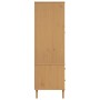 Armario SENJA aspecto de ratán madera pino marrón 90x55x175 cm de , Armarios roperos - Ref: Foro24-358034, Precio: 349,81 €, ...