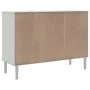 Aparador SENJA aspecto de ratán madera pino blanco 112x40x80 cm de , Aparadores - Ref: Foro24-358029, Precio: 122,96 €, Descu...
