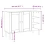 Aparador SENJA aspecto de ratán madera pino blanco 112x40x80 cm de , Aparadores - Ref: Foro24-358029, Precio: 122,96 €, Descu...
