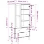 Armario SENJA aspecto de ratán madera pino marrón 90x55x175 cm de , Armarios roperos - Ref: Foro24-358034, Precio: 344,80 €, ...