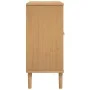 Aparador SENJA aspecto de ratán madera pino marrón 80x35x80 cm de , Aparadores - Ref: Foro24-358031, Precio: 83,53 €, Descuen...
